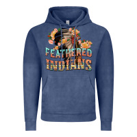Vintage Denim feathered indians Vintage Hoodie - texasbilliewilder
