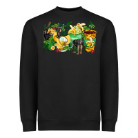 Black monkey coffee cups Heavyweight Sweatshirt - Zillion Design Studio