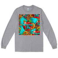 Heather Grey teacher apple seamless pattern Long Sleeve Tee - HRA Design Shop