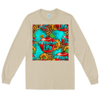 Mushroom teacher apple seamless pattern Long Sleeve Tee - HRA Design Shop