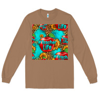 Toasted Coconut teacher apple seamless pattern Long Sleeve Tee - HRA Design Shop