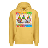 Antique Gold christmas lights gnome Premium Hoodie - MaliasSmallBusiness