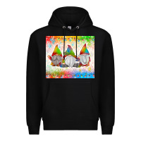 Black christmas lights gnome Premium Hoodie - MaliasSmallBusiness