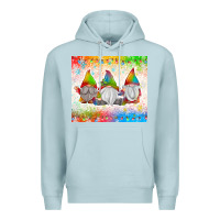 Blue Mist christmas lights gnome Premium Hoodie - MaliasSmallBusiness
