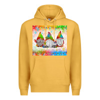 Mustard christmas lights gnome Premium Hoodie - MaliasSmallBusiness