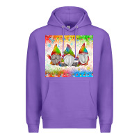 Purple christmas lights gnome Premium Hoodie - MaliasSmallBusiness