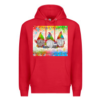 Red christmas lights gnome Premium Hoodie - MaliasSmallBusiness