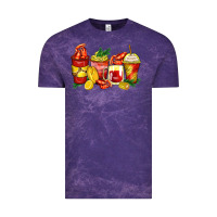 Cloud Purple crawfish coffee cups Vintage Tee - Zillion Design Studio