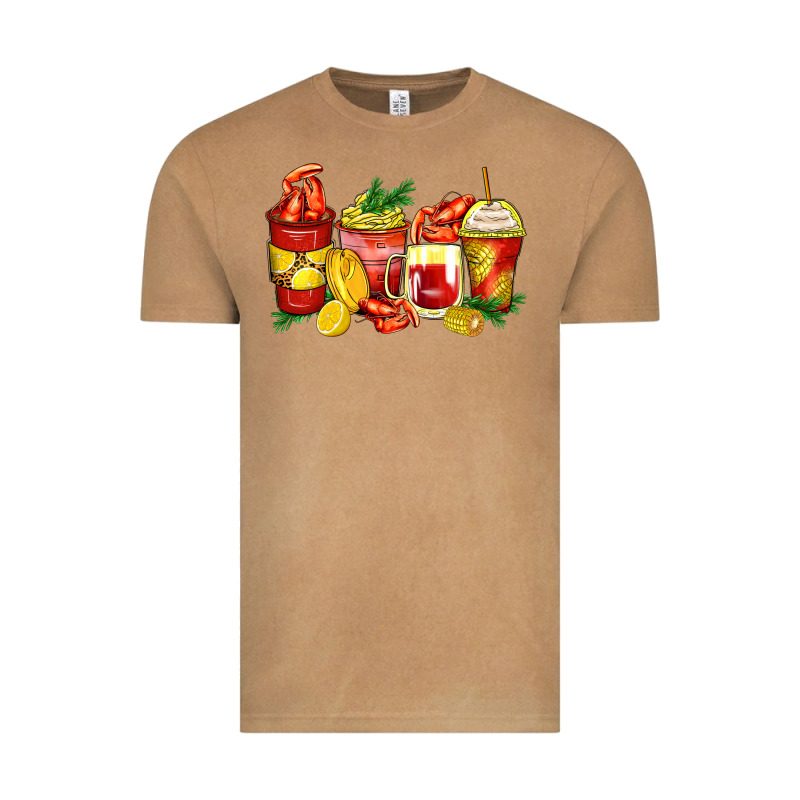 Crawfish Coffee Cups Vintage Tee by Zillion Design Studio | Teevron