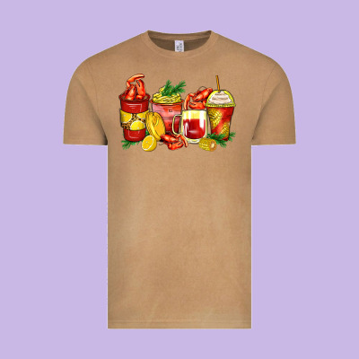 Crawfish Coffee Cups Vintage Tee Designed By Zillion Design Studio