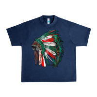 Navy mexican flag indian headdress Urban Heavy Tee - RanaPortraitStore