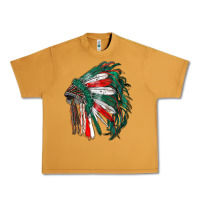 Peanut Butter mexican flag indian headdress Urban Heavy Tee - RanaPortraitStore