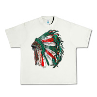 Pistachio mexican flag indian headdress Urban Heavy Tee - RanaPortraitStore