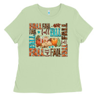 Matcha fall fall  amd pumpkins Ladies Tee - AdoDesignShop