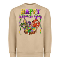 Mushroom Happy Mardi Gras Fleur De Lis King Cake Crawfish Heavyweight Sweatshirt - RanaPortraitStore