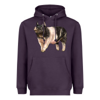 Plum hampshire pig Heavyweight Hoodie - LillyAllenDesigns