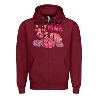 Burgundy in october we wear pink Zipper Hoodie - JahusDesignShop