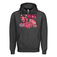 Charcoal Heather in october we wear pink Zipper Hoodie - JahusDesignShop