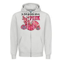 Dove Grey in october we wear pink Zipper Hoodie - JahusDesignShop
