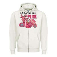 Oatmeal Heather in october we wear pink Zipper Hoodie - JahusDesignShop