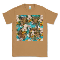 Toasted Coconut charolais cow and sunflowers seamless pattern Classic Tee - HRA Design Shop