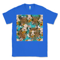 True Royal charolais cow and sunflowers seamless pattern Classic Tee - HRA Design Shop