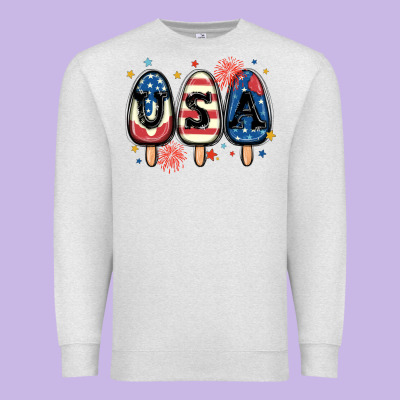 Usa Popsicles Premium Sweatshirt Designed By Maliassmallbusiness