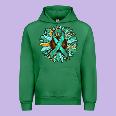 Ovarian Liver Cancer Awareness Sunflower Urban Hoodie Designed By Ranaportraitstore