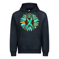 Navy Ovarian Liver Cancer Awareness Sunflower Urban Hoodie - RanaPortraitStore