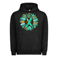 Pigment Black Ovarian Liver Cancer Awareness Sunflower Urban Hoodie - RanaPortraitStore
