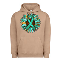 Pigment Burro Ovarian Liver Cancer Awareness Sunflower Urban Hoodie - RanaPortraitStore