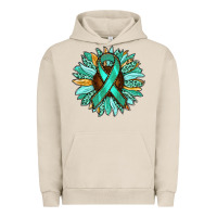 Pigment French Oak Ovarian Liver Cancer Awareness Sunflower Urban Hoodie - RanaPortraitStore