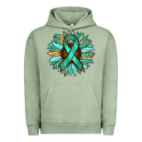 Pigment Oil Green Ovarian Liver Cancer Awareness Sunflower Urban Hoodie - RanaPortraitStore