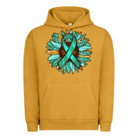 Pigment Peanut Butter Ovarian Liver Cancer Awareness Sunflower Urban Hoodie - RanaPortraitStore