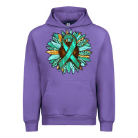 Tulip Ovarian Liver Cancer Awareness Sunflower Urban Hoodie - RanaPortraitStore