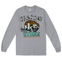 Heather Grey camping vibes Long Sleeve Tee - CowhideDigitalArt