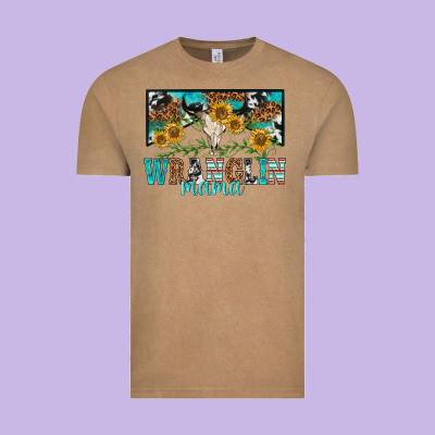 Wranglin Mama Vintage Tee Designed By Texasbilliewilder