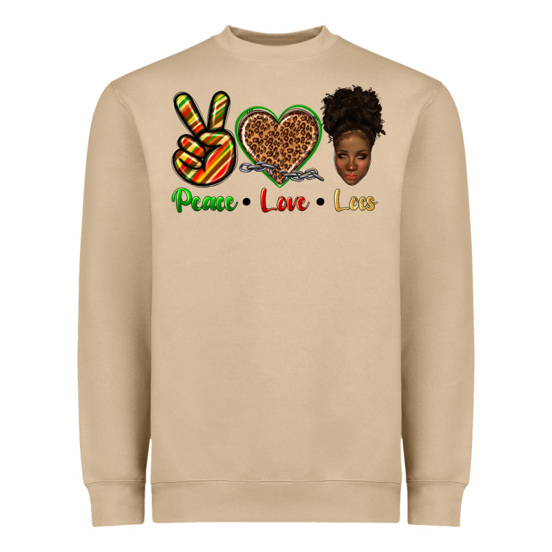 Peace Love Locs Heavyweight Sweatshirt by texasbilliewilder | Teevron