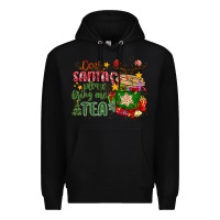 Black deer santa please bring me tea Premium Hoodie - MaliasSmallBusiness