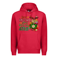 Cardinal deer santa please bring me tea Premium Hoodie - MaliasSmallBusiness