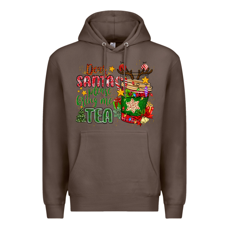 Deer Santa Please Bring Me Tea Premium Hoodie by MaliasSmallBusiness | Teevron