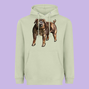 Duroc Pig Heavyweight Hoodie Designed By Lillyallendesigns
