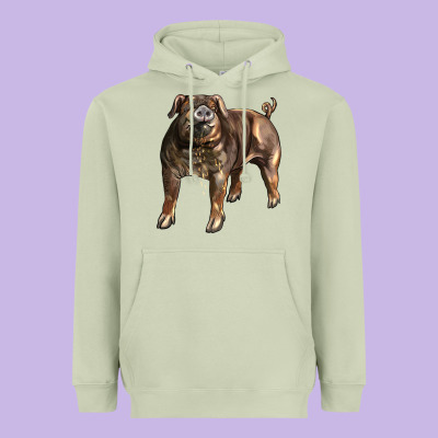 Duroc Pig Heavyweight Hoodie Designed By Lillyallendesigns