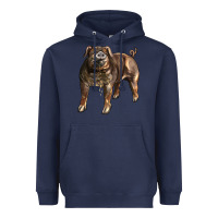 Navy Duroc Pig Heavyweight Hoodie - LillyAllenDesigns