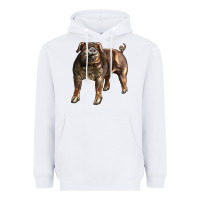 White Duroc Pig Heavyweight Hoodie - LillyAllenDesigns