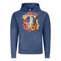 Vintage Denim hippie soul with peace Vintage Hoodie - texasbilliewilder