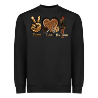 Black peace love melanin Heavyweight Sweatshirt - texasbilliewilder