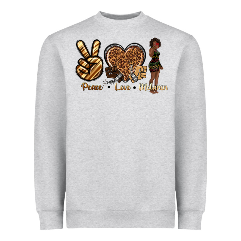 Peace Love Melanin Heavyweight Sweatshirt by texasbilliewilder | Teevron
