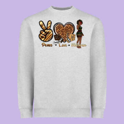 Heavyweight Sweatshirt peace love melanin
