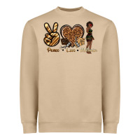 Mushroom peace love melanin Heavyweight Sweatshirt - texasbilliewilder